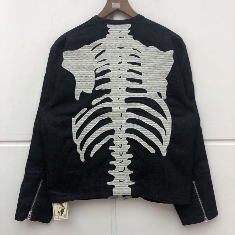 Hirata Kazuhiro Kapital Man Retro Embroidery Bone Skeleton Rib Zipper Tannin Men'S Jacket Jacket