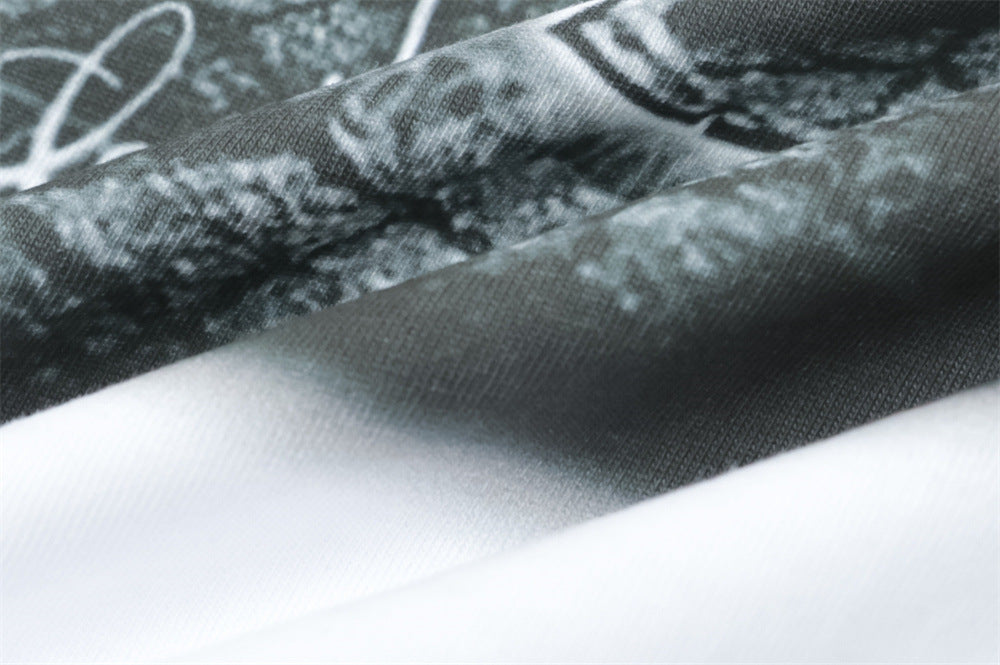 Cashew Flower Pattern Chalk Direct Injection Printed Top