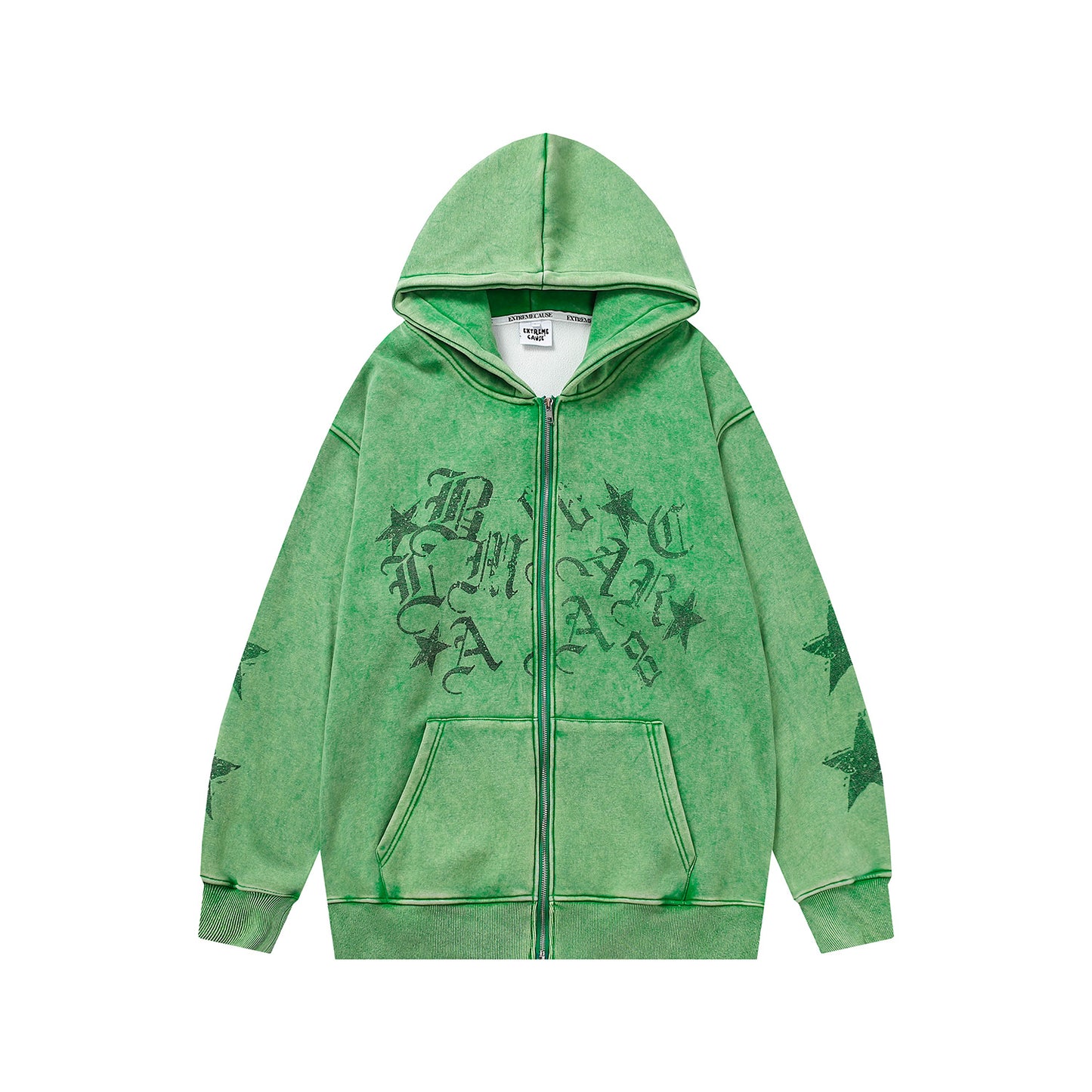 Old Washed Cardigan Hooded Sweater For Men And Women