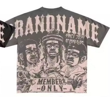 Y2g Harajuku Style T-shirt Men's Hip Hop Gothic Top