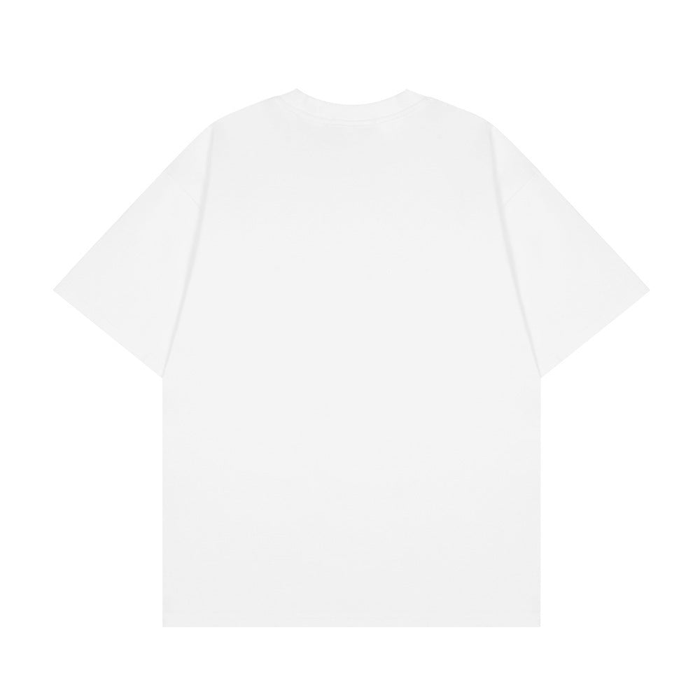 Dropped Shoulder Loose Girls Cross Print T-Shirt