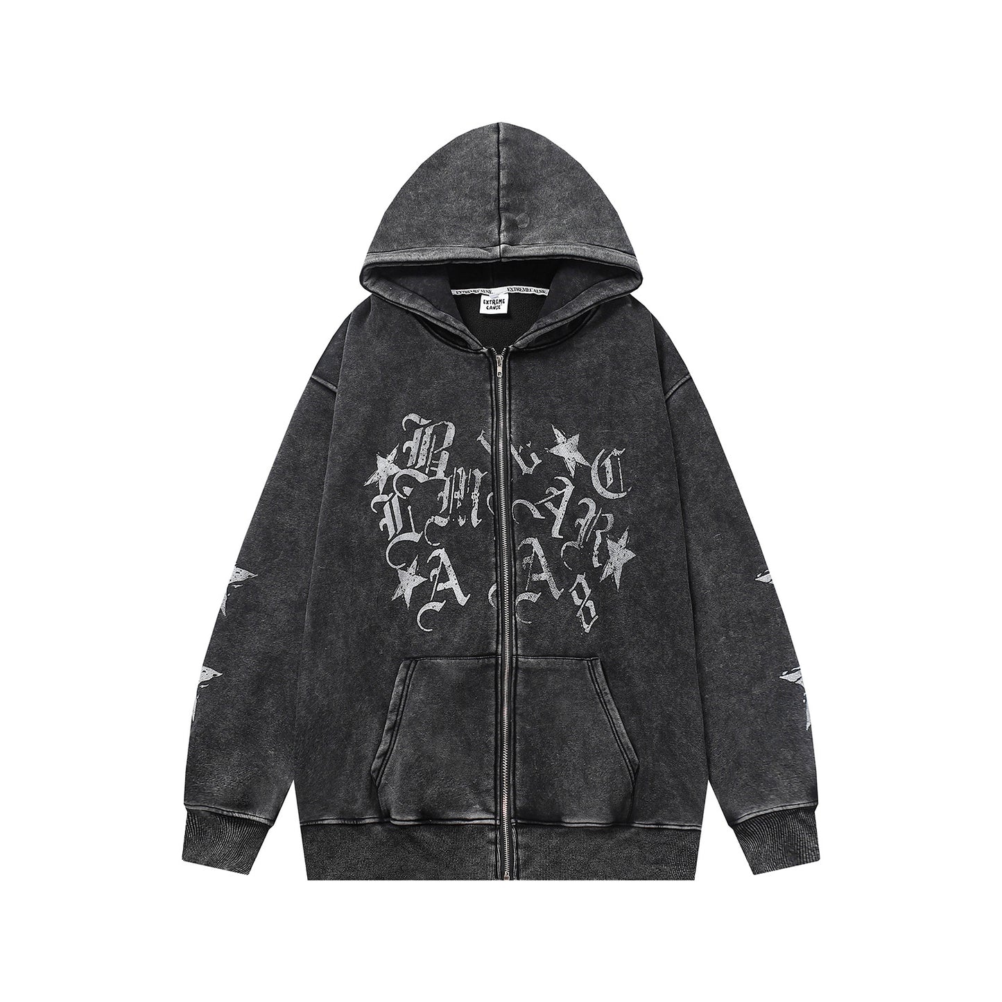 Old Washed Cardigan Hooded Sweater For Men And Women
