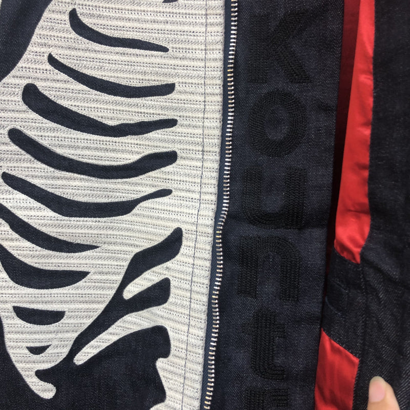 Hirata Kazuhiro Kapital Man Retro Embroidery Bone Skeleton Rib Zipper Tannin Men'S Jacket Jacket