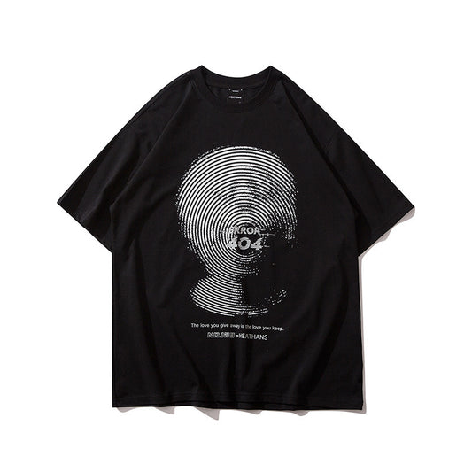 Summer Men'S And Women'S T-Shirts High Street Super Large Size Tide Loose Large Size Couple Short Sleeves