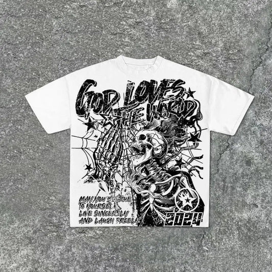 Punk Rock Retro Oversized T-shirt Hip Hop